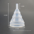 Folding silicone menstrual female period cup